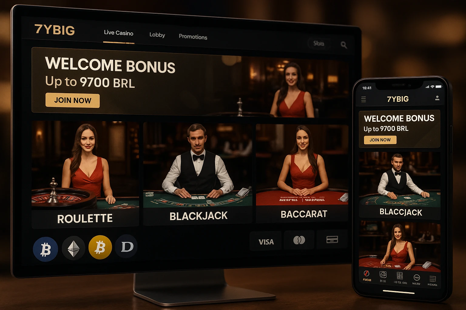 O 7YBIG Live Casino lança promoções regularmente