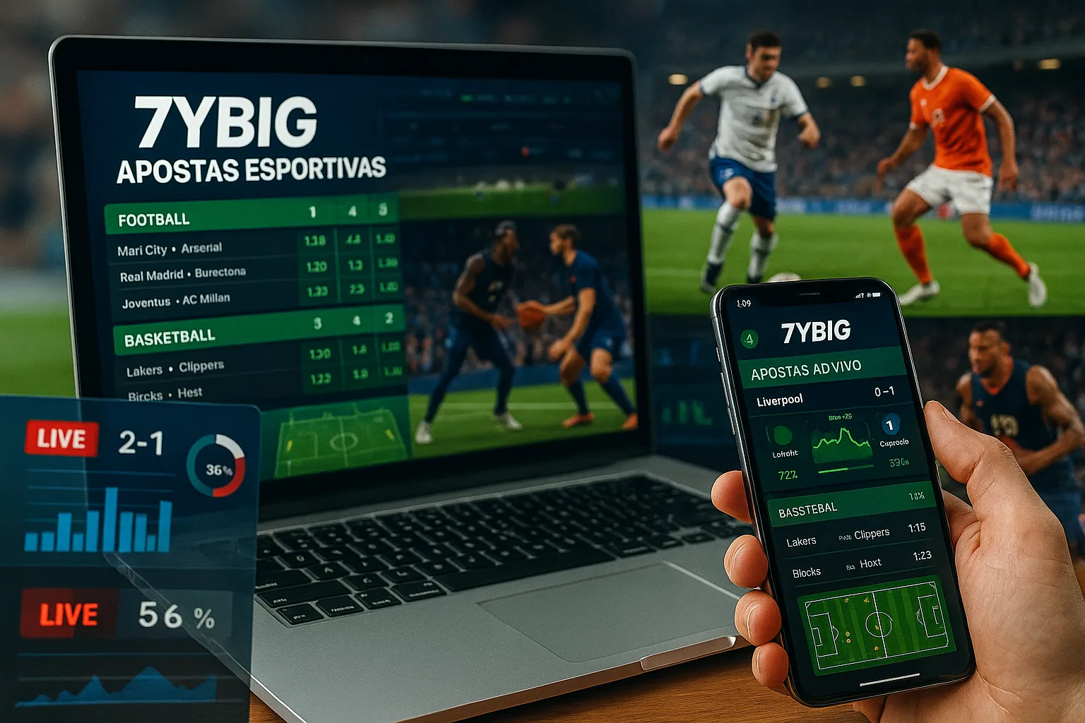 Aposte em apostas esportivas no cassino online 7YBIG