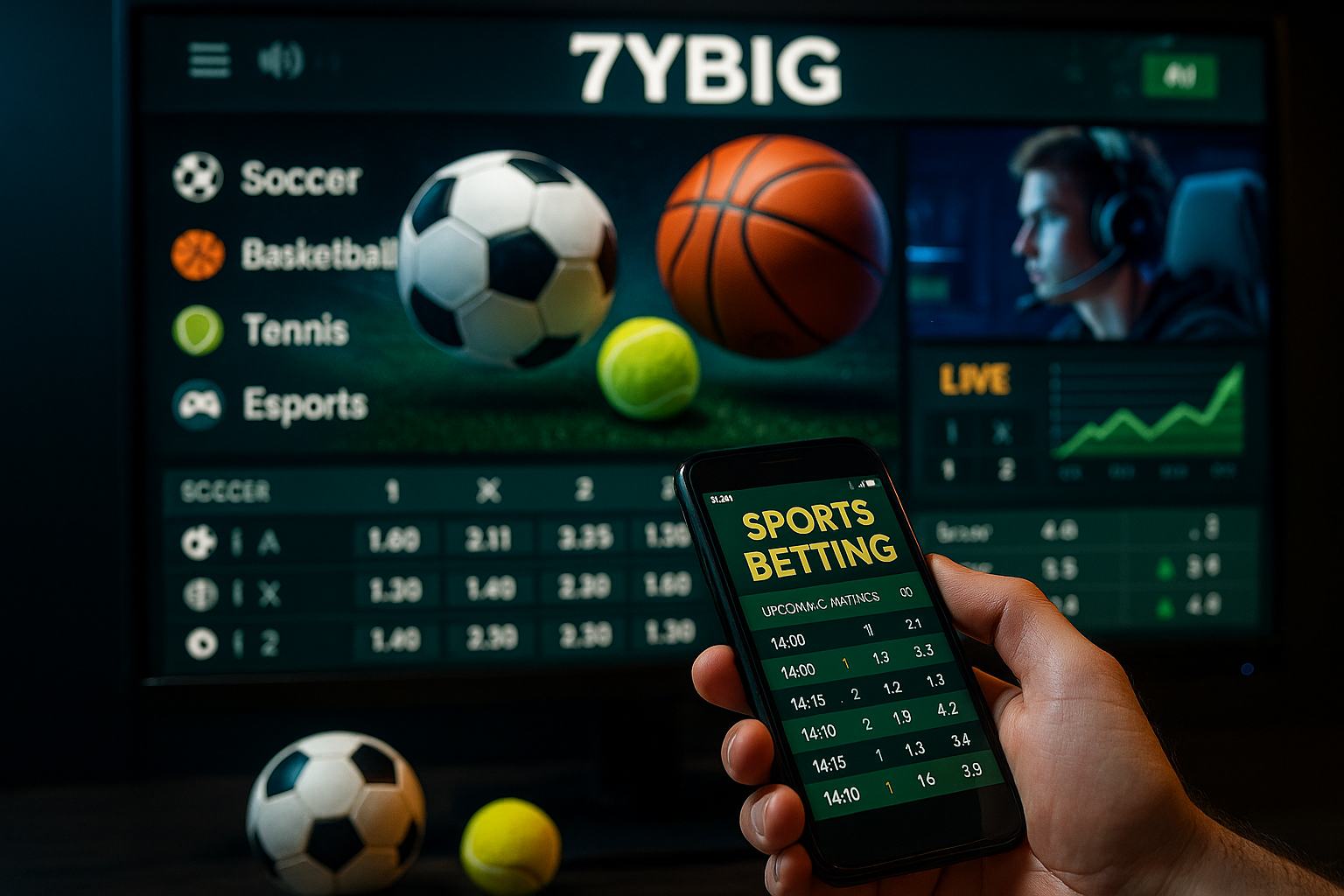 Apostas esportivas no cassino online 7YBIG